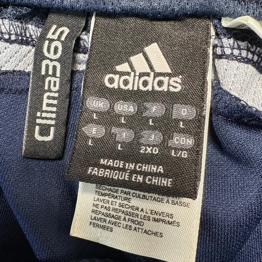 Adidas Predator Clima365 Mens Track Pants Navy Blue White Stripes Size Large
